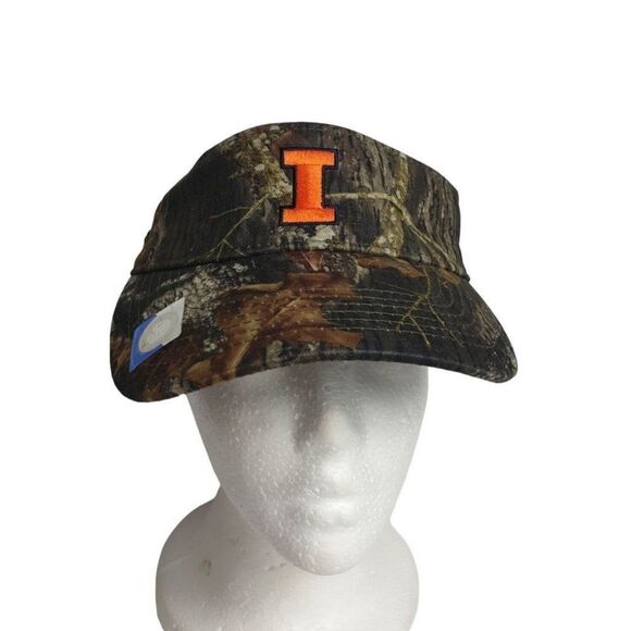 Men's Illinois Visor Camouflage Embroidered Logo Adjustable Hunting Visor NEW - Picture 1 of 6